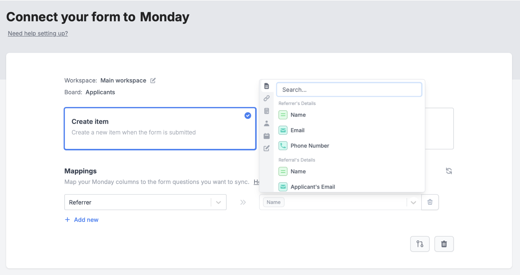 Sync form responses to Monday - Fillout Help Center