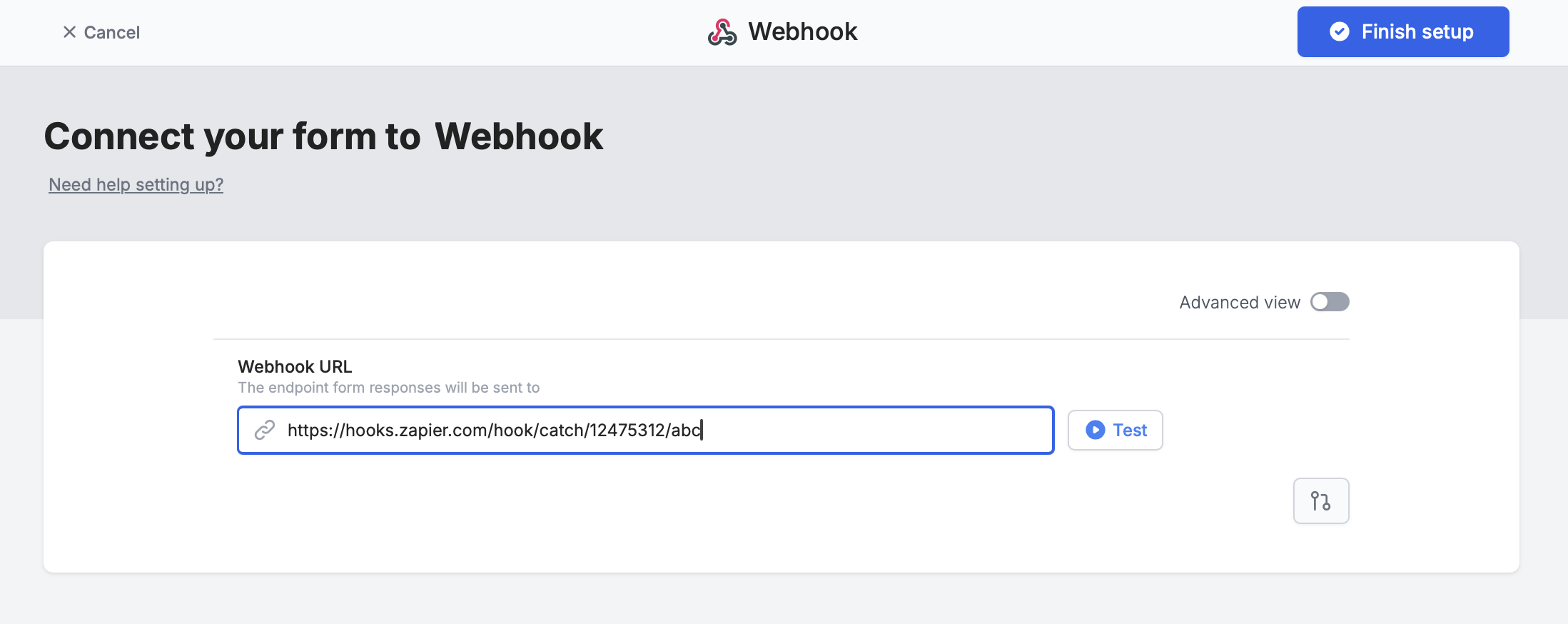 Send form submissions to a webhook - Fillout Help Center