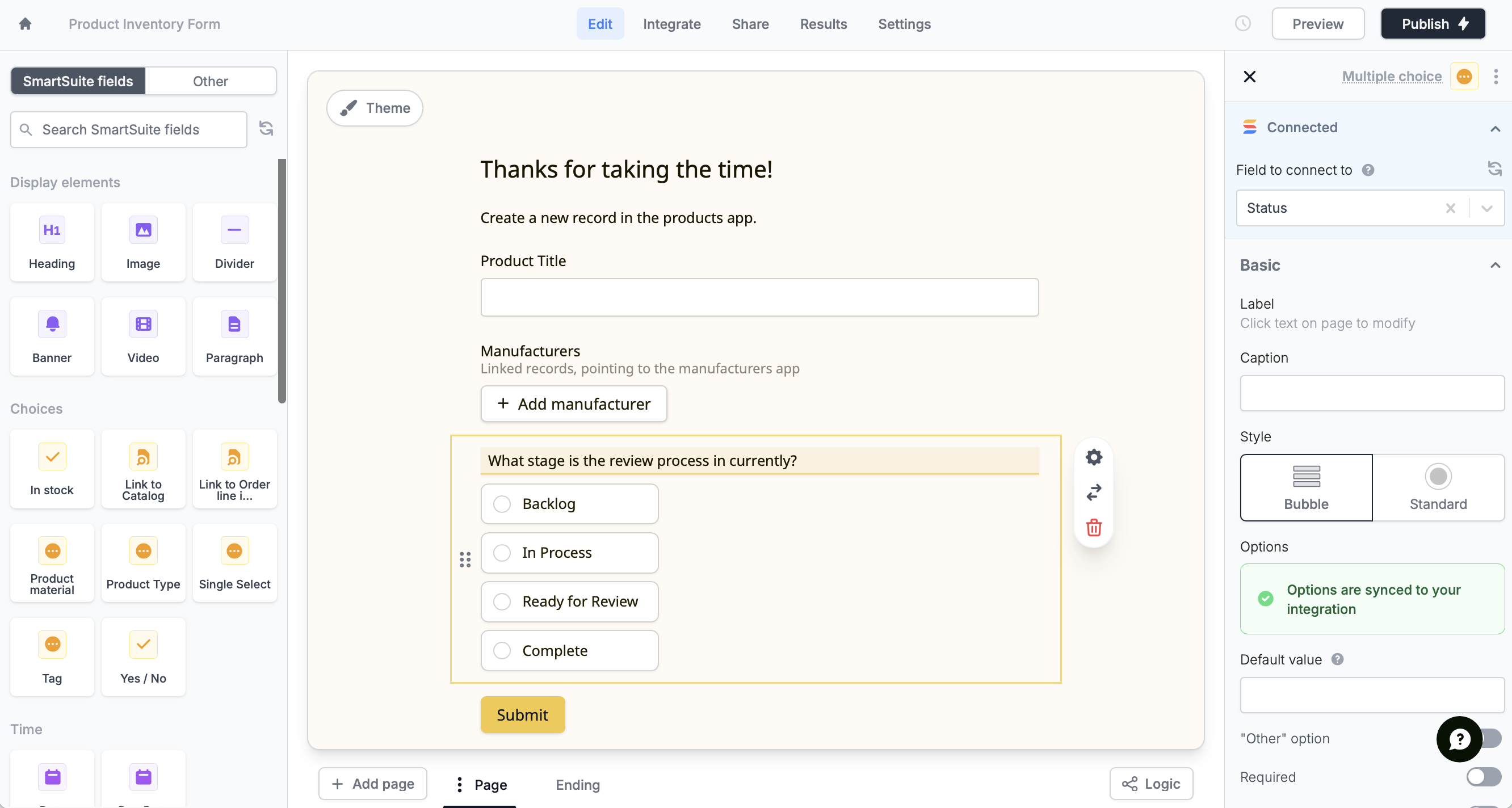 How to create a SmartSuite form - Fillout Help Center