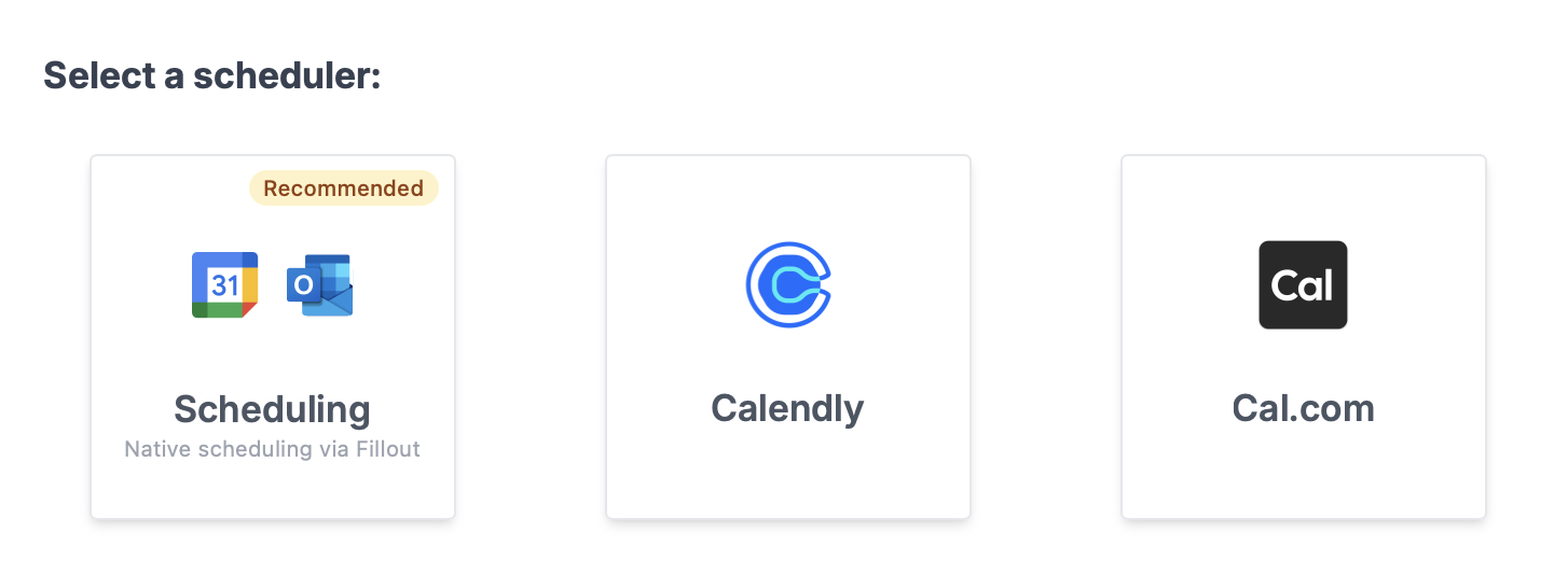 Scheduling page - Fillout Help Center