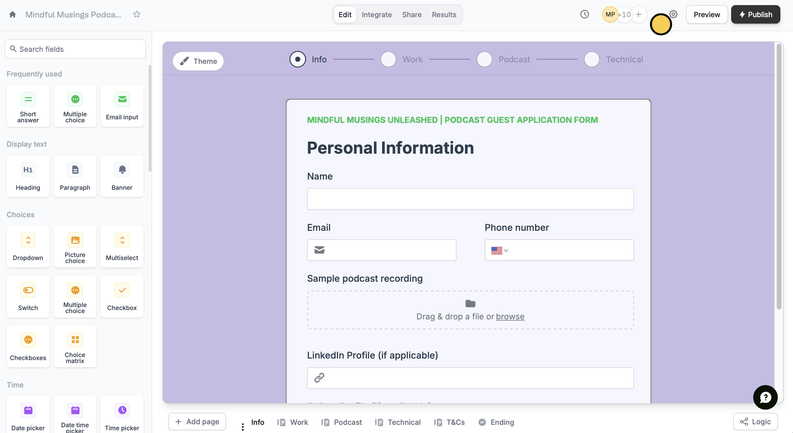 Custom code - Fillout Help Center