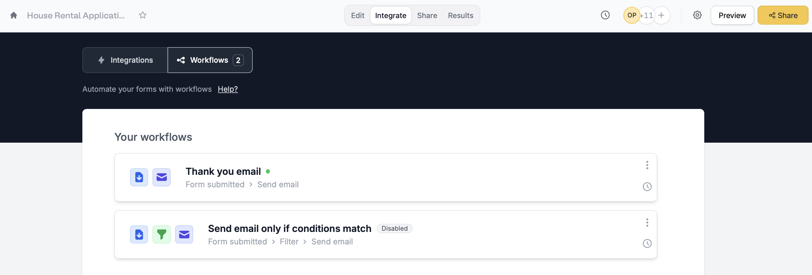 Form Workflows - Fillout Help Center