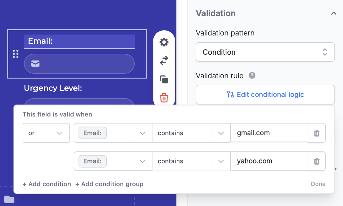 Form validation - Fillout Help Center