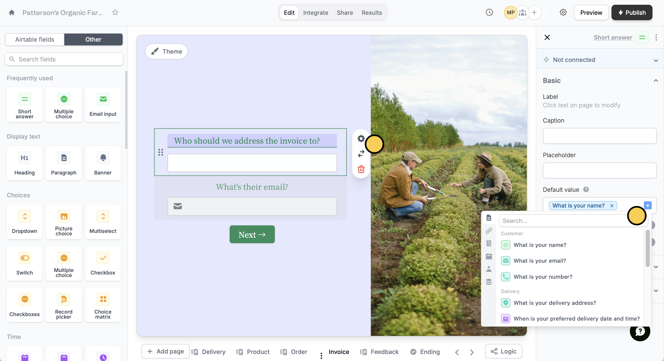 Pre-fill fields - Fillout Help Center